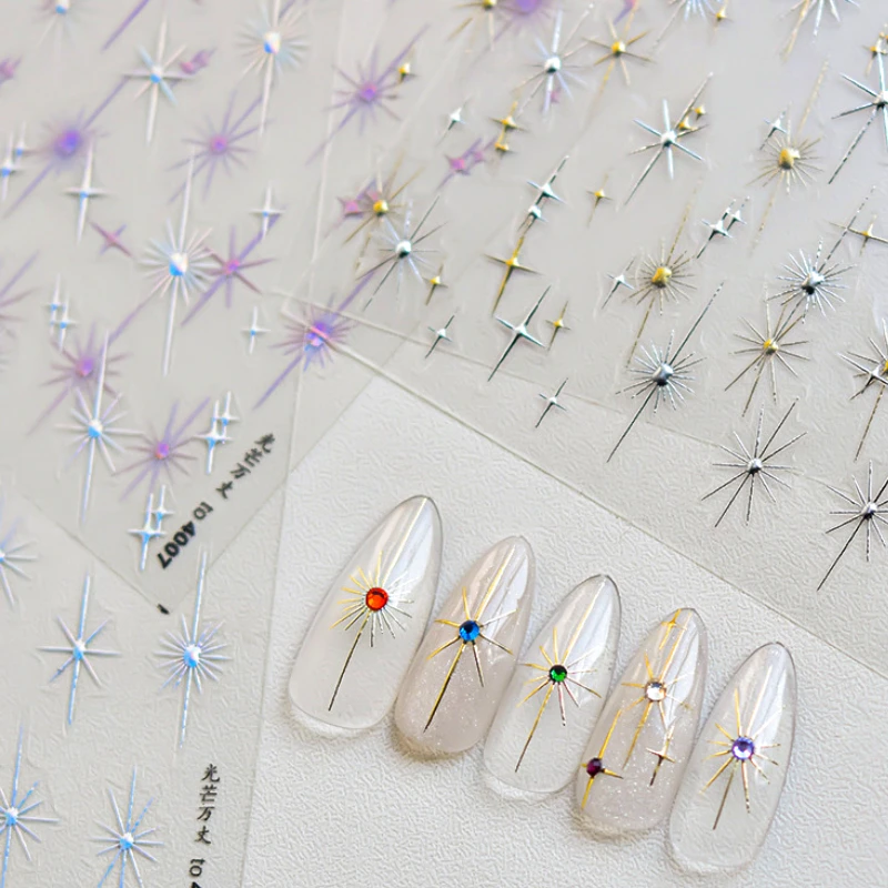 Elegant Starlight Glitter Rhinestone Nail Art Stickers