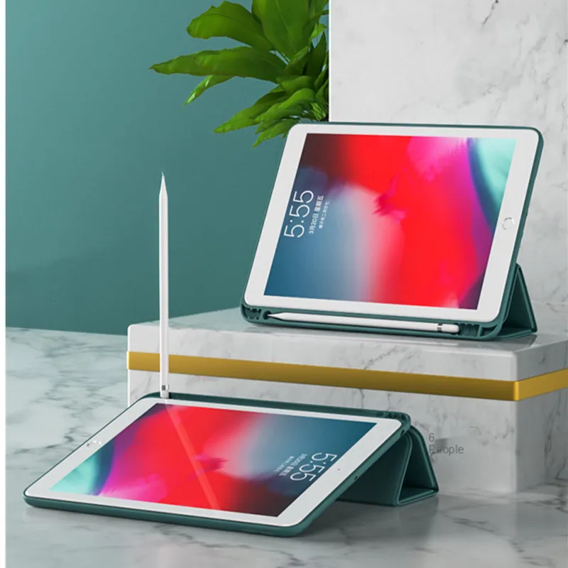 For Ipad 10.2 8th 2018 2017 9.7 Case Smart Cover With Pencil Holder For Mini 5 2019 10.5 Pro 11 2021 For Ipad Air 4 10.9 Case - Tablets & E-books Case - AliExpress