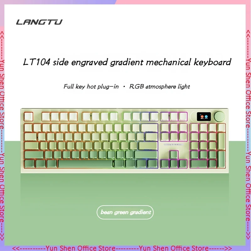 

Lt104 2.4g Bluetooth The Third Mock Examination Wireless Mechanical Keyboard Full Key Hot Plug Wired Display Customized Keyboard