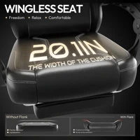Dowinx Gaming Chair with Pocket Spring Cushion, Ergonomic Game Chair with Massage Lumbar Support and Footrest for Adults 2