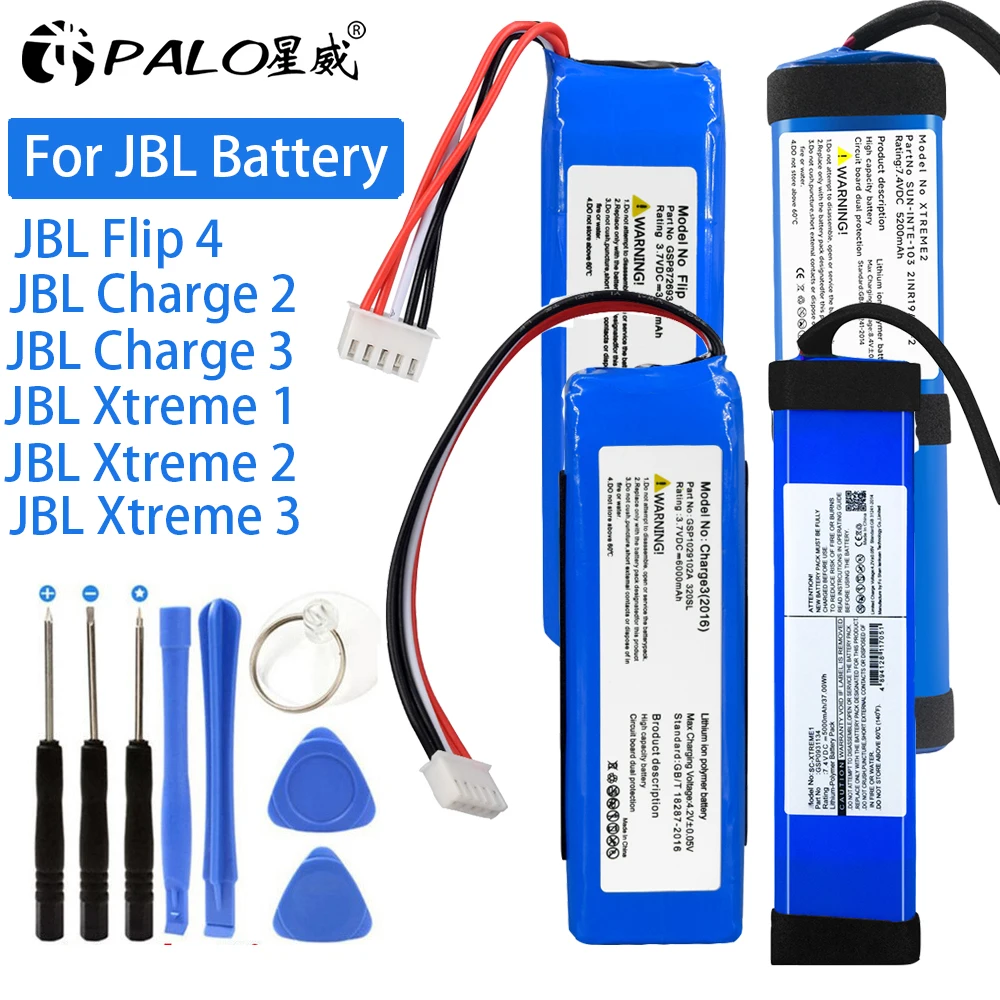 2023 100% Batteria Ricaricabile Per Altoparlante Originale Per Jbl Flip 4 Charge 2 3 Xtreme 1 Xtreme 2 3 Batterie Jbl Con Kit Di Strumenti
