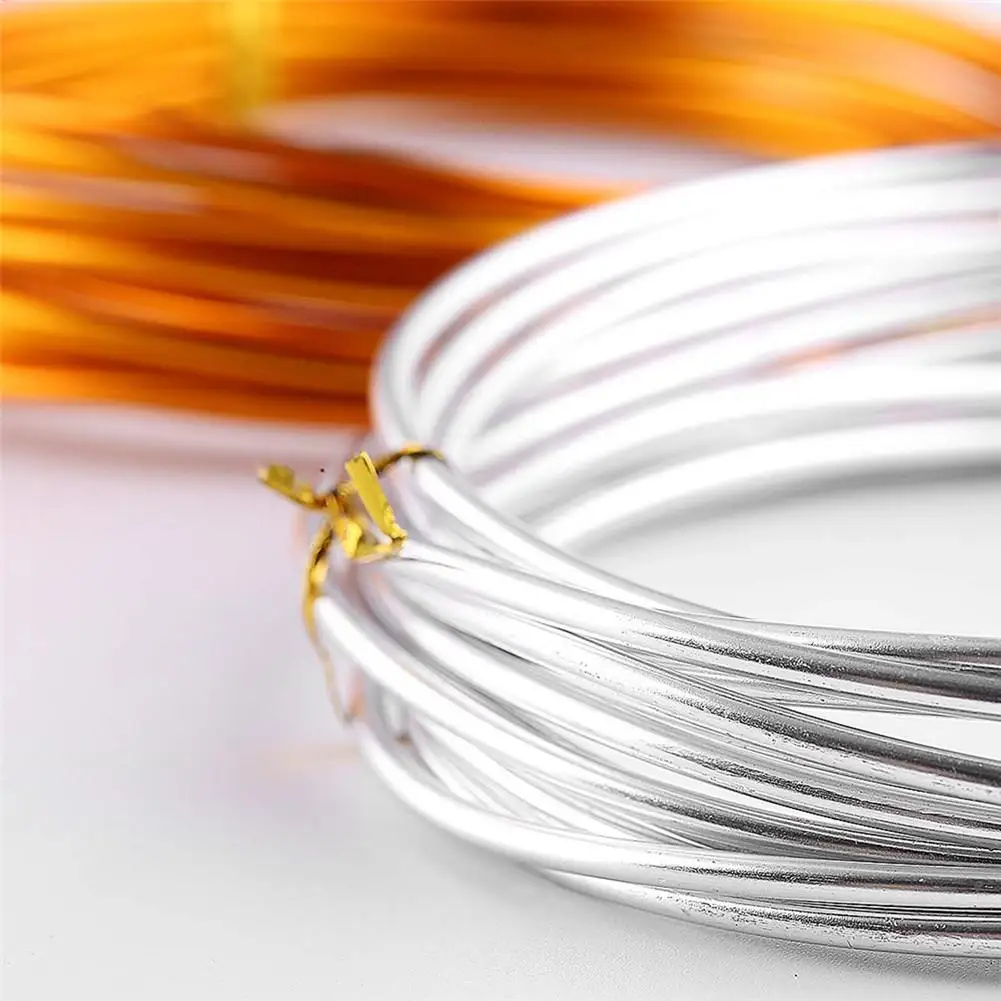 1 roll Silver Color 1mm/1.5mm/2.mm Anadized Aluminum Wire soft DIY jewelry craft versatile painted aluminium metal wire