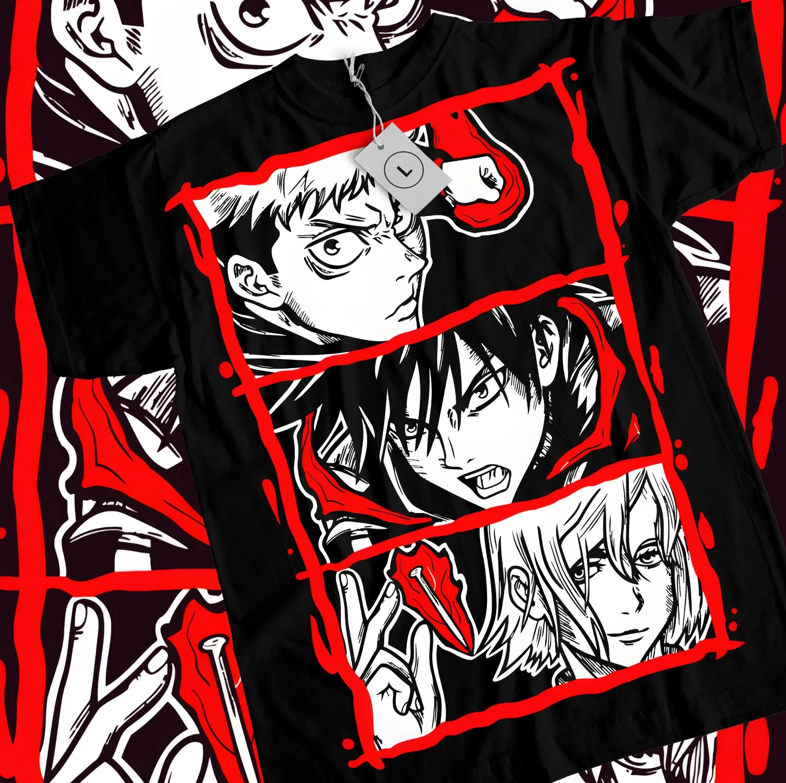 

Футболка Gojo Satoru Megumi Itadori Yuji juютсу kaisen eyes из аниме, все размеры