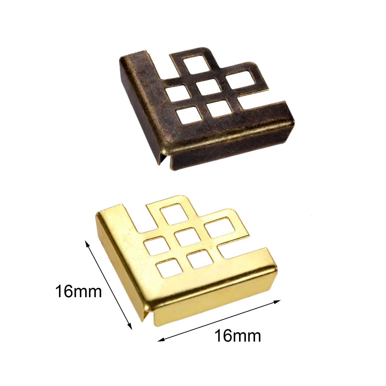 50Pcs 16mm Book Corner Decorative Protectors Hollow Grid Photo Frame Protect Scrapbooking Albums Decorate Home Supplies
