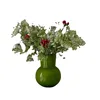 French Style Retro Green Glass Vase Living Room Home Tabletop Flower Arrangement Decoration 5