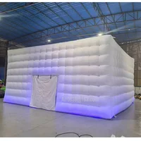 8x8x4m Large White Inflatable Night Club Disco Cube Party Tent Cube Wedding Tent Square Gazebo Event Shelter Portable Pavilion 2