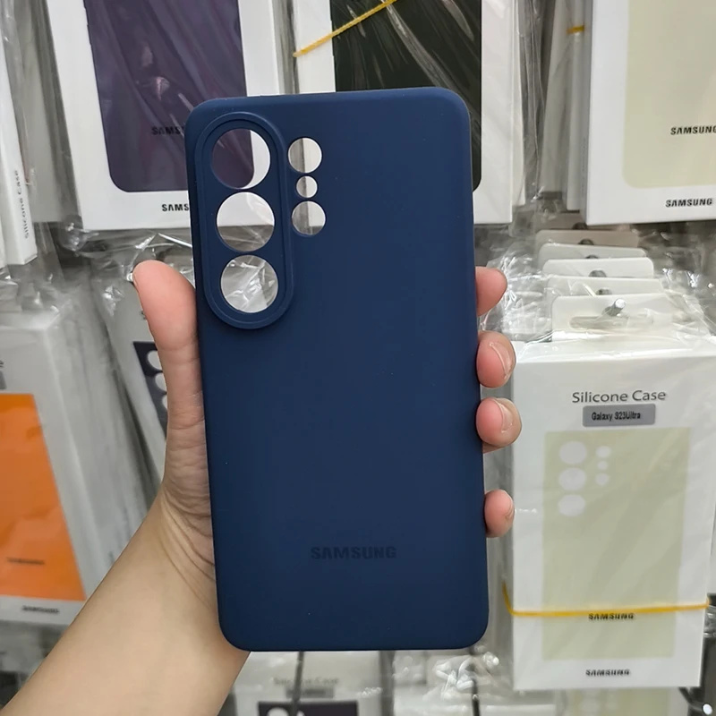 Premium Liquid Silicone Solid Color Phone Case with Official Box