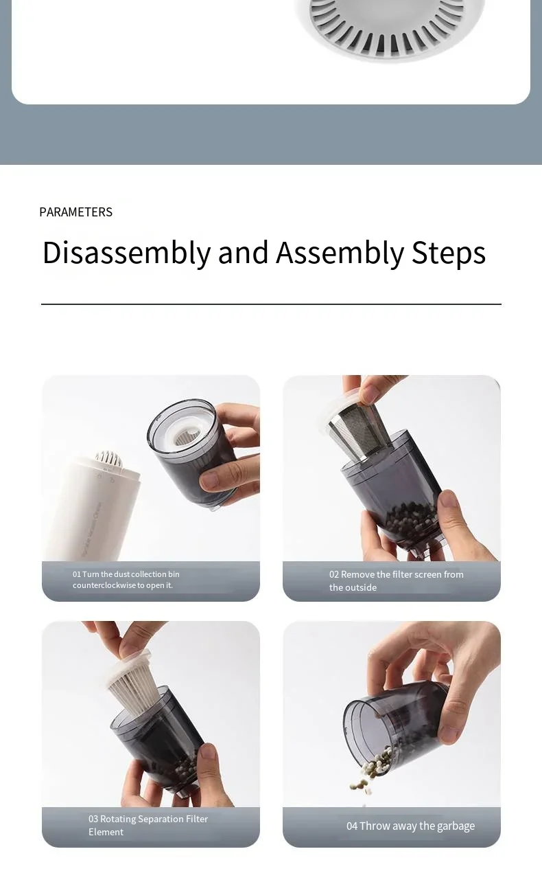 Handheld Car Vacuum - Powerful Suction Mini Cordless Portable Cleaner | Rechargeable Wet Dry