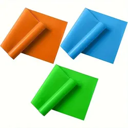Set of 3 Elastic Fitness Resistance Bands for Strength Training and Yoga (MULTI)
