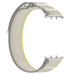 Braided Nylon Outdoor Sport Watch Band Replacement Bracelet Accessory for HONOR Watch 5 (Yellow Grey)
