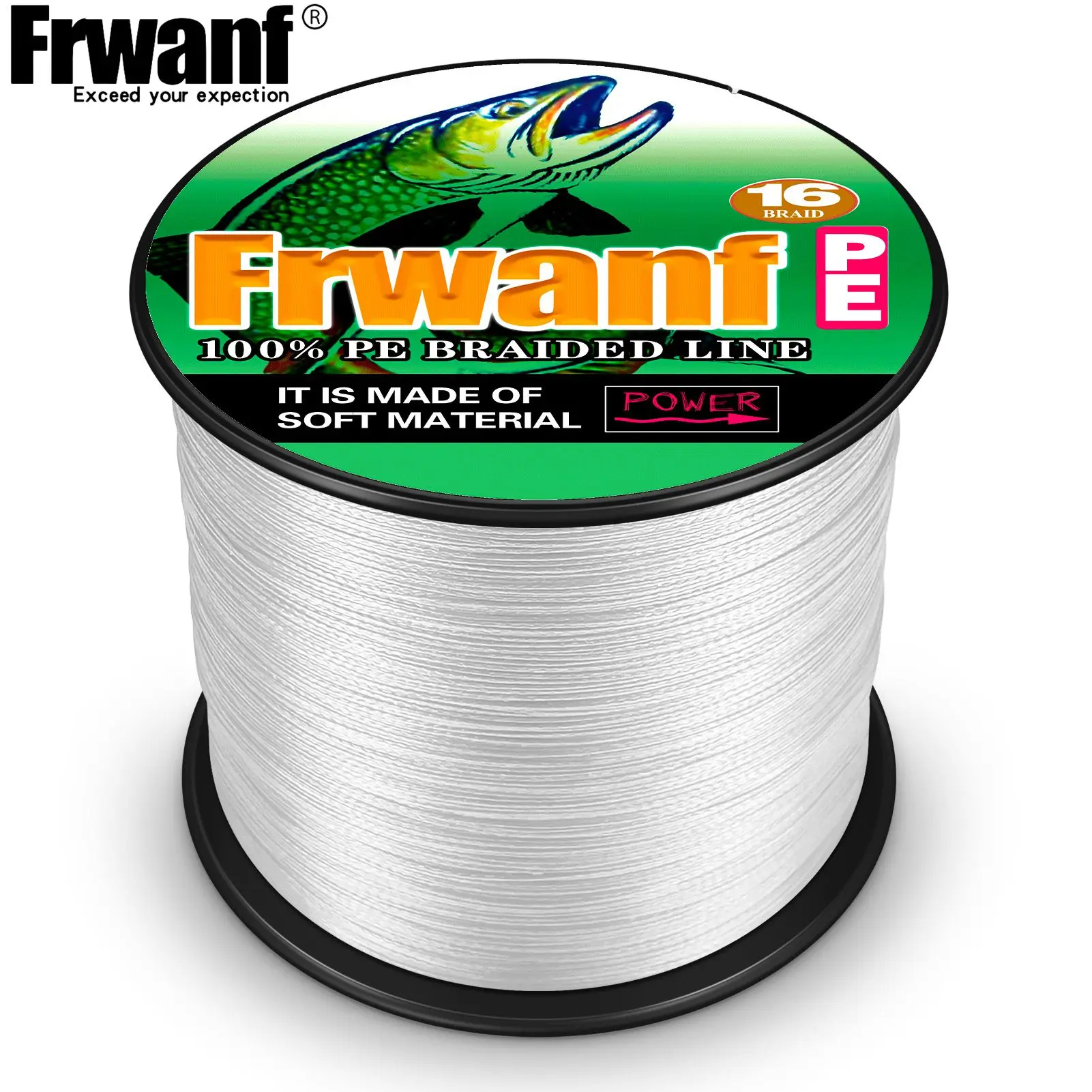 Premium 16-Strand Braided Fishing Line - Hollow Core, Abrasion Resistant PE for Freshwater & Saltwater