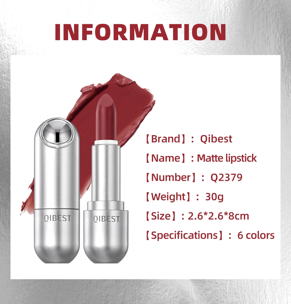 Professioneller Matter Lippenstift Langhaftender Wasserfester Lippenstift_voghion.com