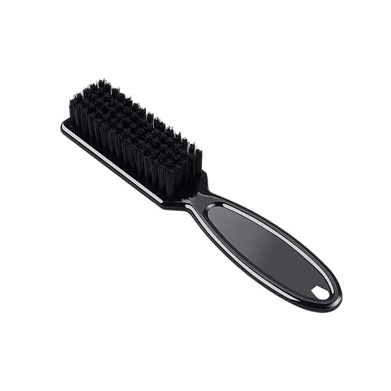 Black Small Beard Styling Brush Professional Shave Beard Brush Barber Vintage Oil Head Shape Carving Cleaning Brush 2