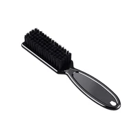 Black Small Beard Styling Brush Professional Shave Beard Brush Barber Vintage Oil Head Shape Carving Cleaning Brush 2