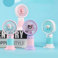 New Mini Cartoon Summer Hanging Neck To Heat Handheld Small Fan Portable Usb Charging Desktop Long Life Silent Gift 2