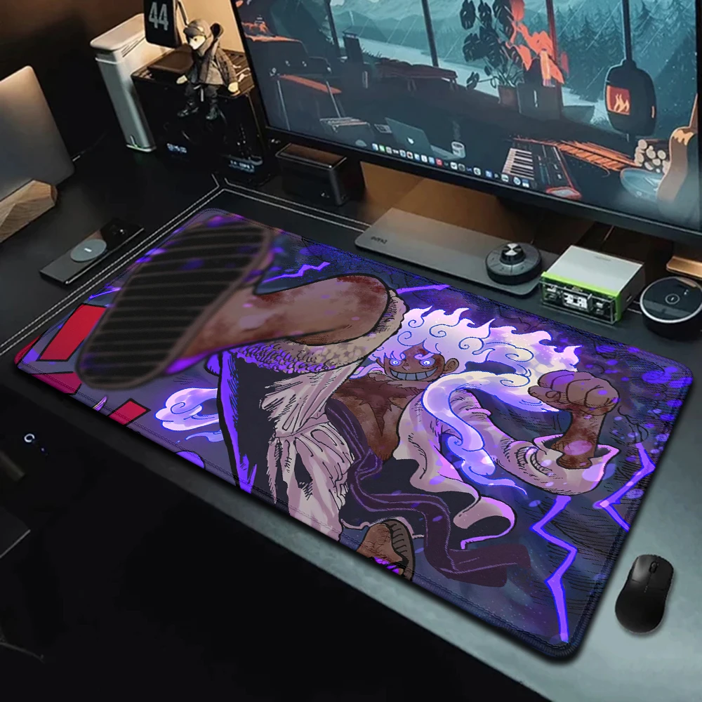 Anime Mouse Pad Luffy Gear5 ONE-PIECE Gaming Mousepad XXL Computer Accessories 400x900 Soft Large Desk Mat