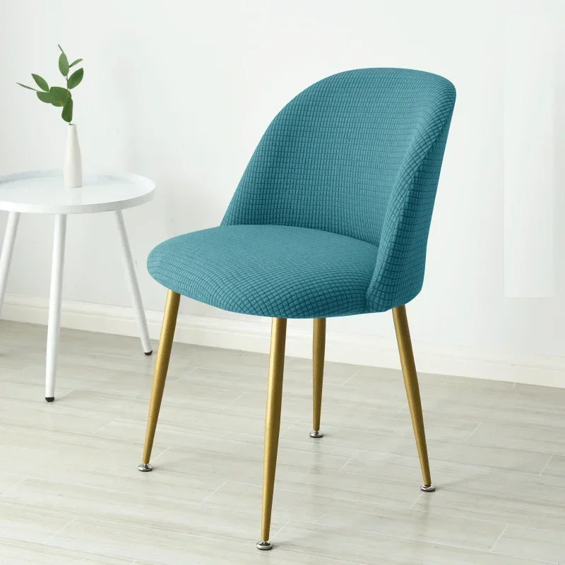 Polar Fleece Duckbill Chair Cover Solid Color Big Stretch Seat Case for Home Decor Dining Kitchen Dust-proof Chairs Covers 5