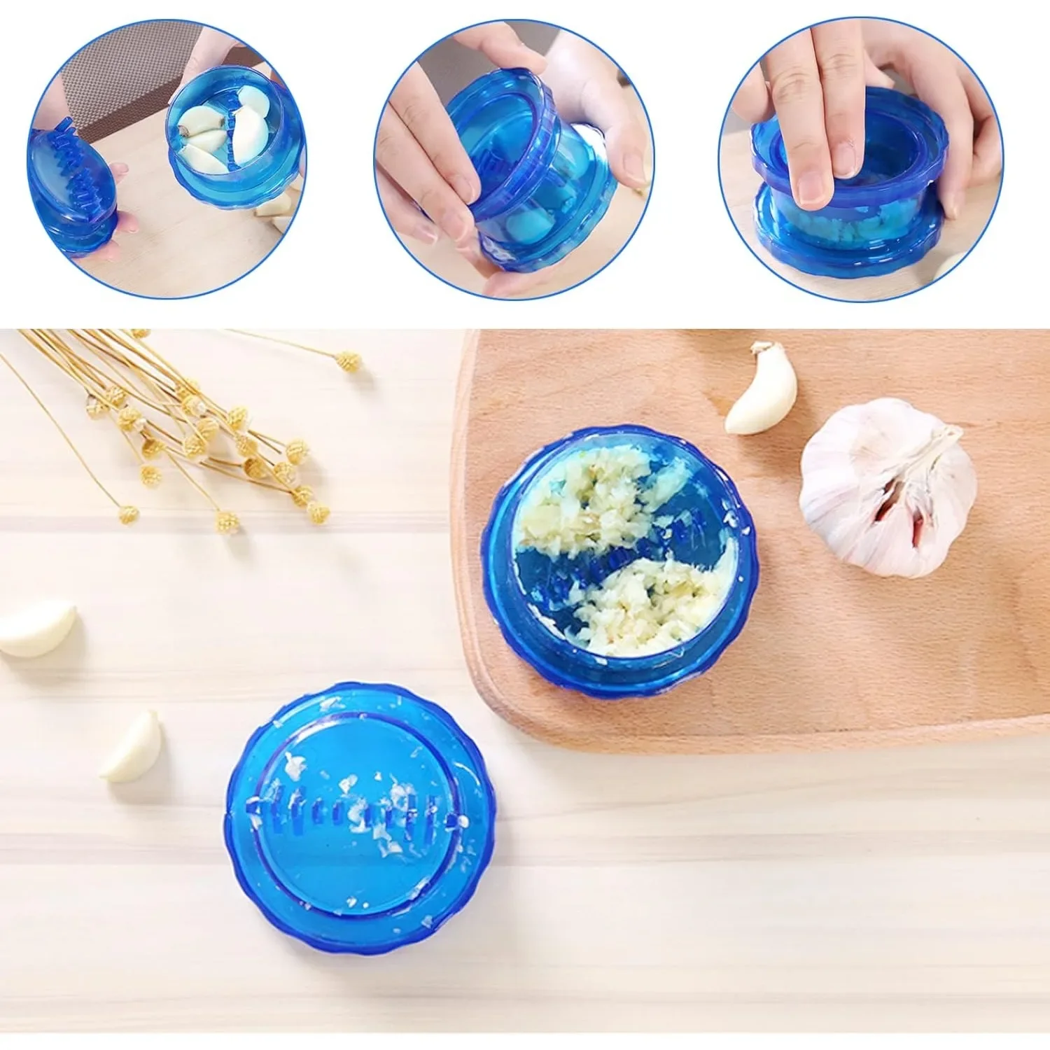 Manual Garlic Press Multifunctional Garlic Crusher Roll Crusher Chopper Home Appliance Kitchen Gadgets Kitchen Accessories