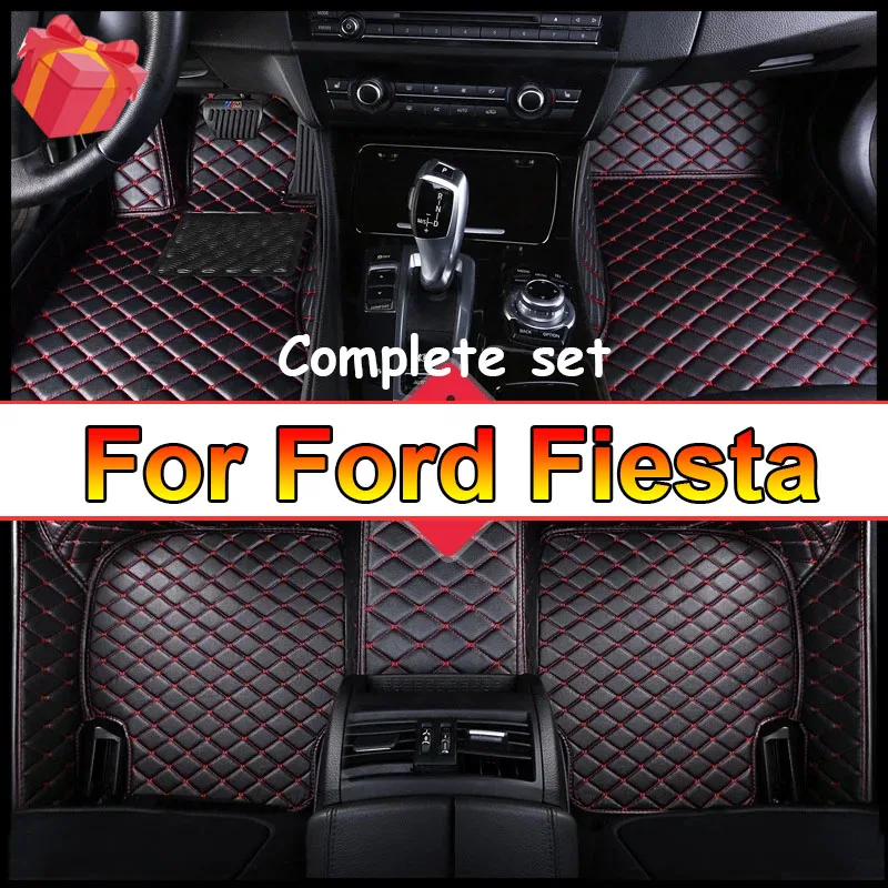 

Автомобильные коврики для Ford Fiesta 2009-2017, Прямая поставка, аксессуары для салона автомобиля, кожаные коврики, коврики, подкладки для ног