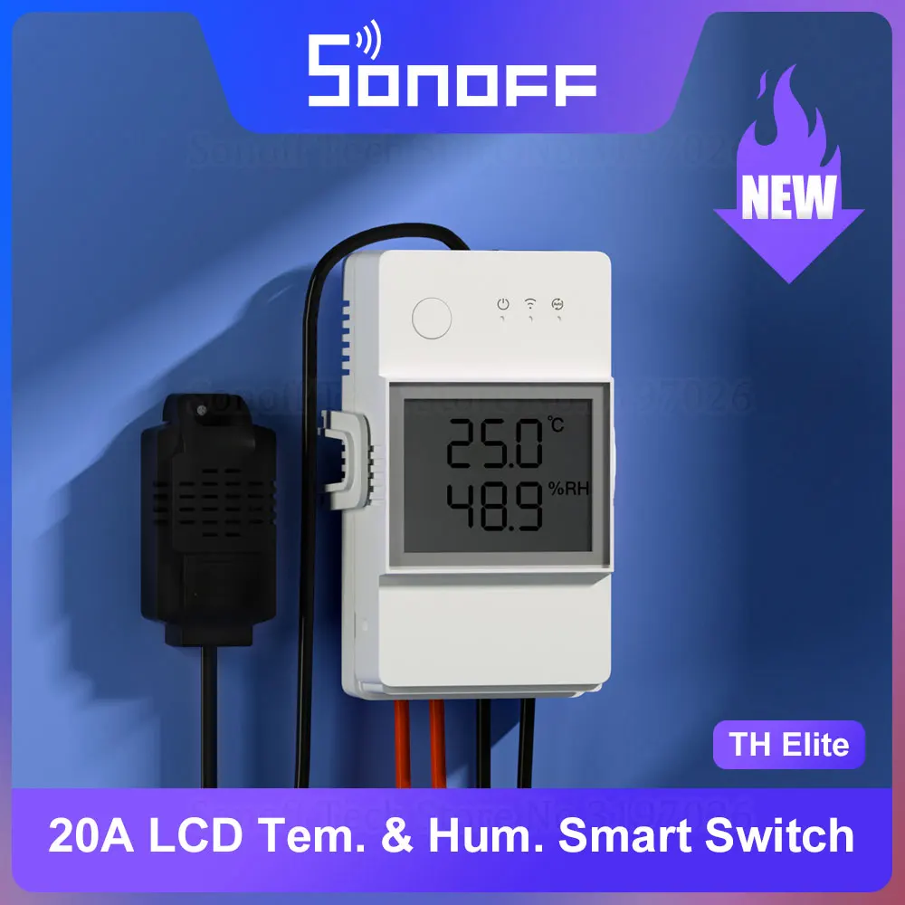 SONOFF TH16/TH Elite Wifi Smart Wireless Switch Temperature Humidity