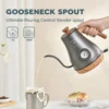 220V/ 110V 1L  kettle, 304 stainless steel, gooseneck spout, coffee maker, fine teapot with thermometer 3