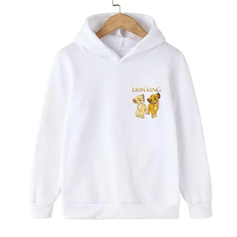 thumbnail image 1 of Sudadera con capucha con estampado de dibujos animados de animales del rey león Simba para niños y niñas, camisetas de manga larga, 1 of 5