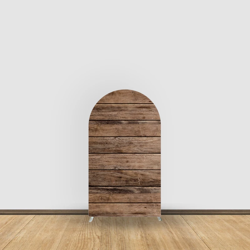 Description Picture 6 of itemGrass Leaves Wood Grain Theme Party Balloon Arch Background Covers Customized Design Decoration Elastic Fabric Arch Backdrop