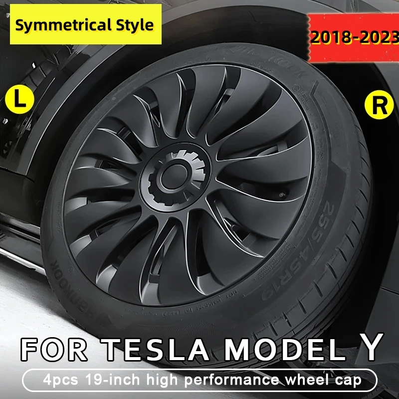 

4PCS Hub Cap For Tesla Model Y 19 Inch 2018-2023 Performance Wheel Caps Automobile Replacemen Hub cap Full Rim Cover Accessories