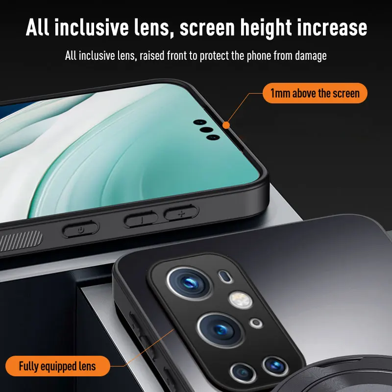 Magnetic Ring Stand Back Phone Case with Magsafe Ring Protection