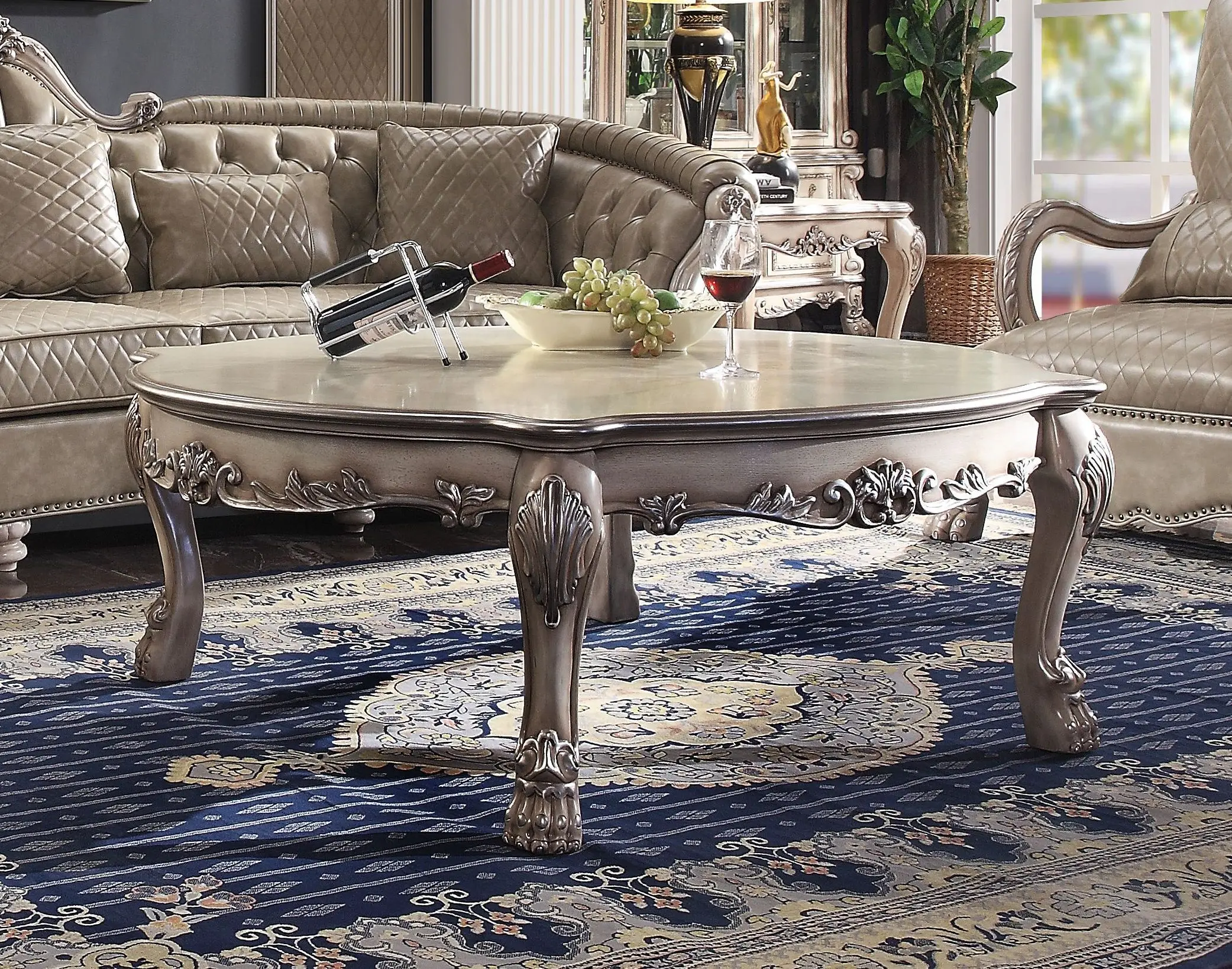 

ACME Dresden Coffee Table, Vintage Bone White