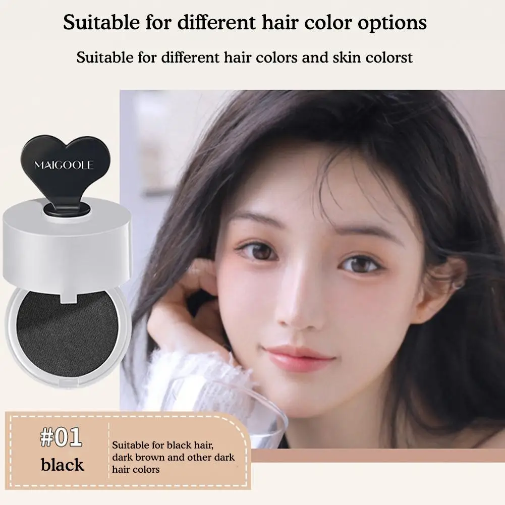 

Hairline Covering Powder Small Sponge Hair Root Cover Black/brown Hair 4g Natural Hair Edge Instantly Up Concealer Sha D5w2