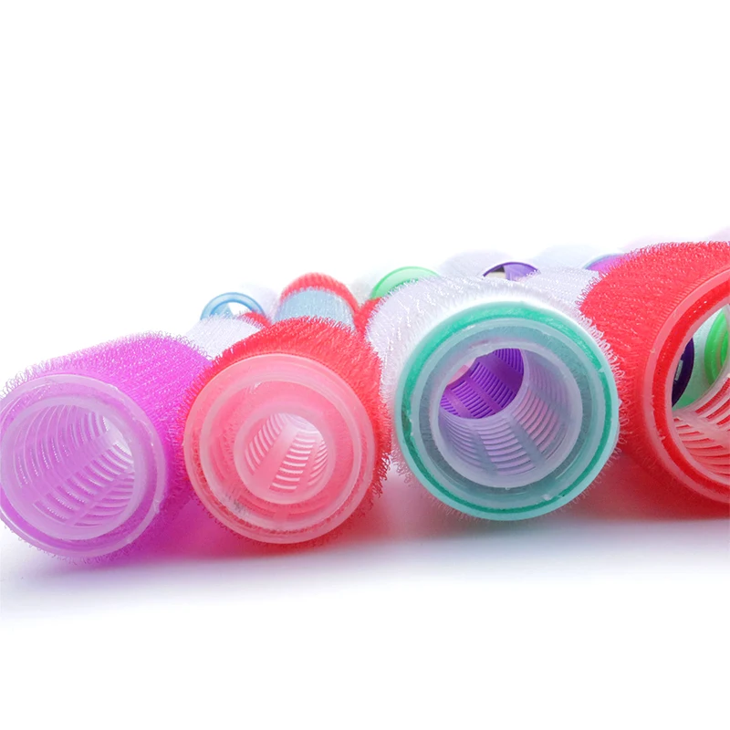Heatless Self Grip Hair Curlers Rollers for Women Waves Bang Hair Self-adhesive Curler Hairdressing Salon Supplies Tubes 6Pcs hair styling tool,hair curling tools