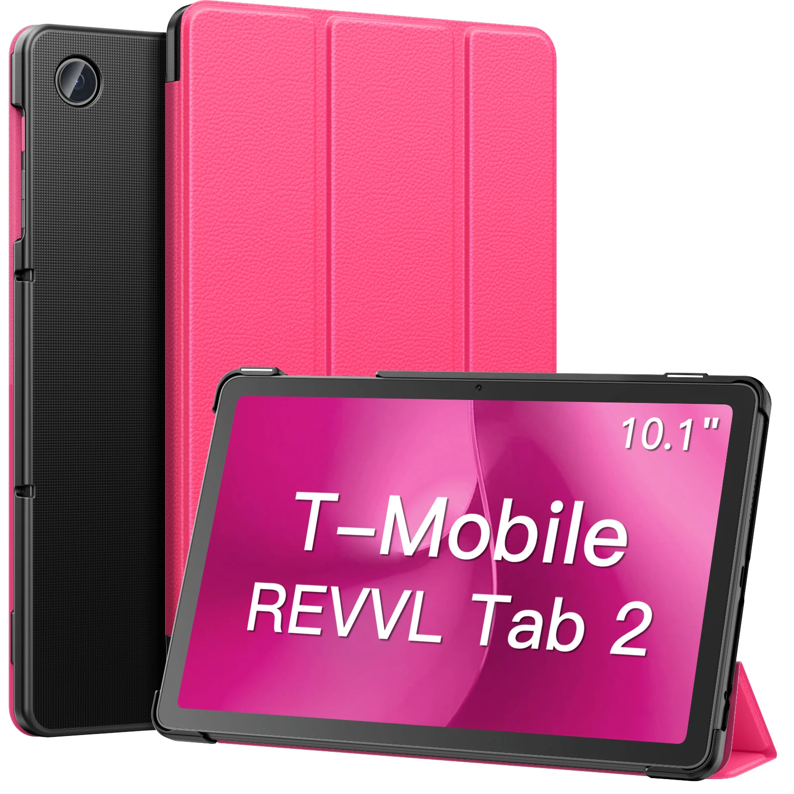 Slim Lightweight Leather Tablet Cover with Trifold Stand and Auto Wake/Sleep Feature