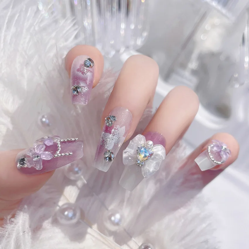 pierced!  Bling nail art, Wedding nails glitter, Bling nails