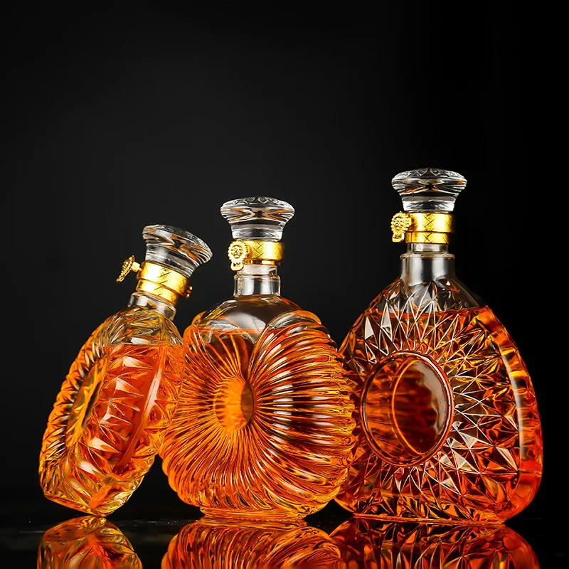 Description Picture 6 of itemLead-free glass whiskey decanter for Liquor Scotch Bourbon Unique Liquor Bar and Party Decorations Alcohol Bottle