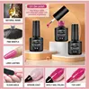 LNWPYH Gel Nail Polish Set Nail Gel Kit 26 Color Semi Permanent UV Led Gel Varnish Soak Off Nail Lacquers Base Coat Top Coat Kit 4