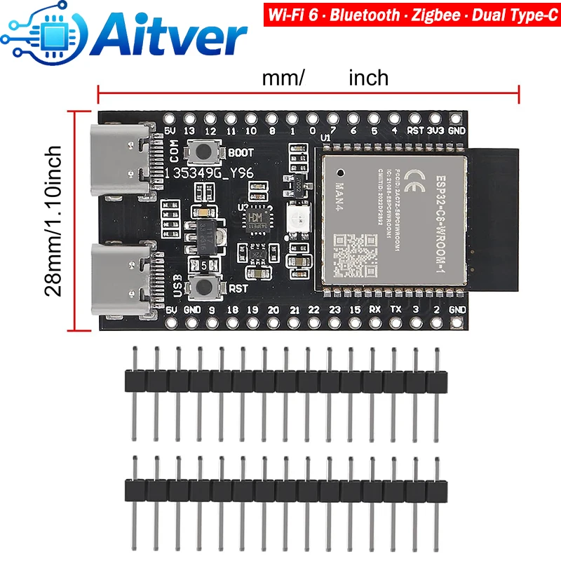 รูปสินค้า บอร์ดพัฒนา ESP32 C6 สำหรับโปรเจกต์ IoT