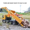 2.4G 26CH Alloy Timber Grapplo 1/14 RC Engineering Vehicle Dump Truck Unload 16KG Trailer Cars excavator Toys Gift transport car 4
