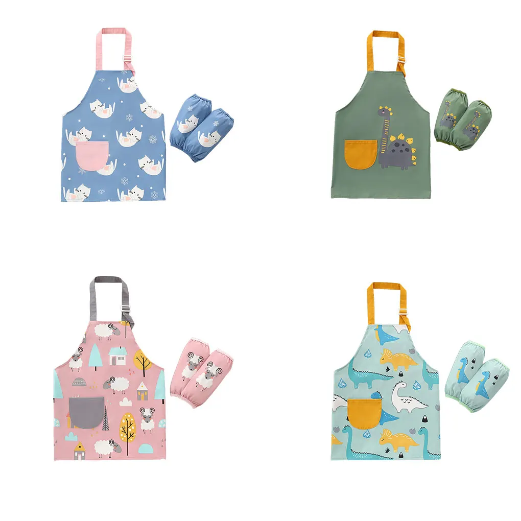 Toddlers Painting Apron with Adjustable Straps Cooking Drawing Artist Reusable Waterproof Bib Holiday Party Activity Classroom 50pcs impressionist painter does not repeat the world artist sticker classical oil painting decoration diy waterproof sticker