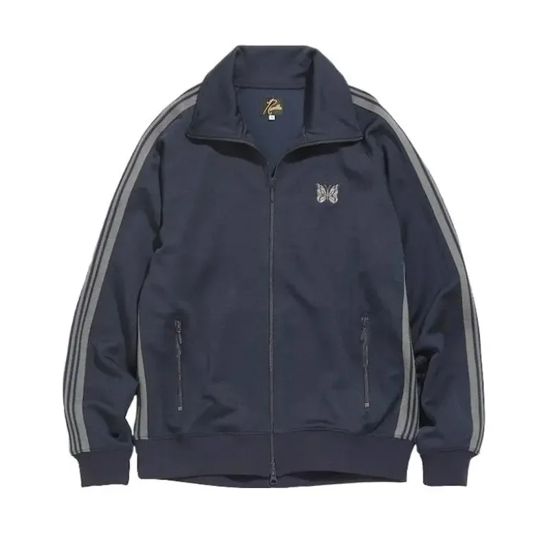High quality trendy unisex butterfly jacket paired with AWGE needle high street sports jacket, polyethylene sliding jacket