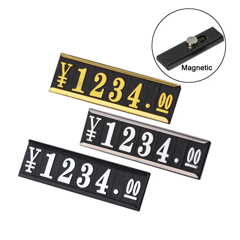 9x17mm L Wooden Price Tag Adjustable Counter Stand Label Metal Sale Price Display Stand