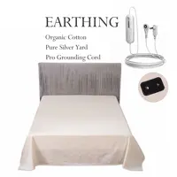 Earthing bed sheet 210*260cm(83*102Inch) organic cotton silver fabric wrinkle free  Breathable Not include Pillowcase 2