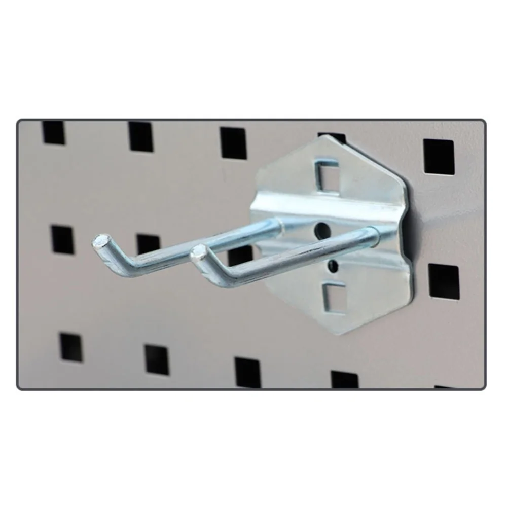5pcs Pegboard 디스플레이 크로스바 구멍 보드 벽 마운트 팔 하드웨어 선반 도구 보드 줄기 후크 크롬