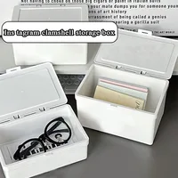 INS White Photo Card Storage Box Ins Photo Card Holder Storage Box Photocard Sleeves Idol Photo Collection Organizer Case 2