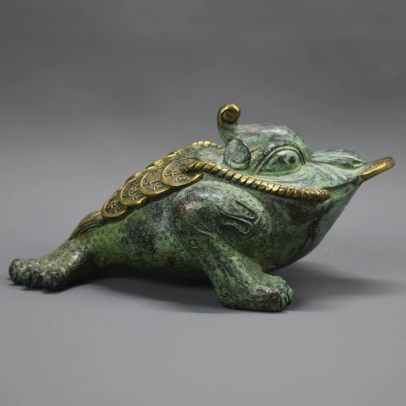 

Bronze ware, gold toad ornaments, three legged pure copper toad, living room, office desk decoration handicrafts