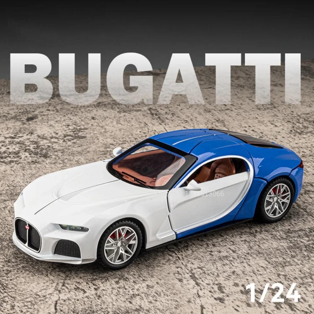 1:24 Bugatti Atlantic Alloy Toy Car Model Lega Diecast Veicoli Sportivi Suono E Luce Giocattolo Per Bambini Da Collezione Regalo Di Compleanno