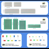 Electronic Component Package 1628PCS, Breadboard, Resistors Capacitor Diode, Dupont Wire, PCB Board, Transistor Kit - Image 4