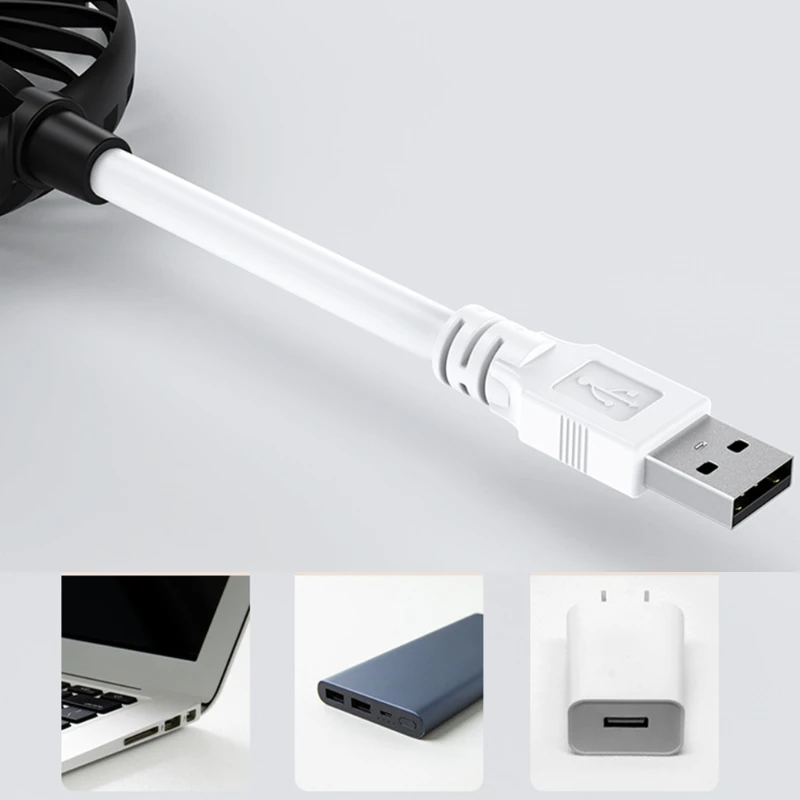 DN59 휴대용 USB 팬 미니 휴대용 팬 야외 미니 데스크탑 사무실 음소거 USB 충전 자동 사무실 테이블 소형 팬