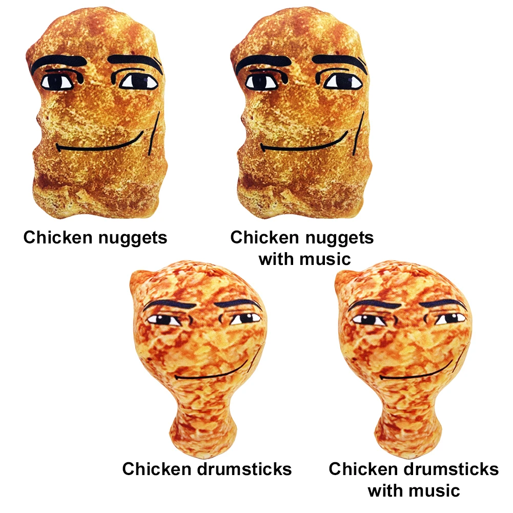Cute Stuffed Animal Doll Cute Chicken Nuggets Stuffed Plush Toy Cartoon Chicken Nuggets Anime Smiling Doll for Kids and Adults