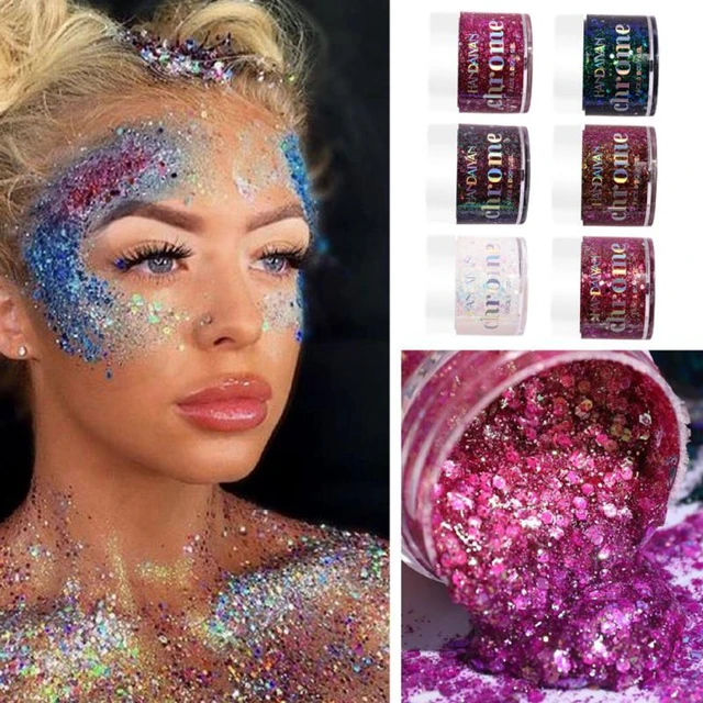 Maquiagem Chameleon Glitter Eyeshadow Makeup Тени 5 Color Nails Eye Glitter  Festival Makeup Free Shipping Блестки Для Лица - AliExpress